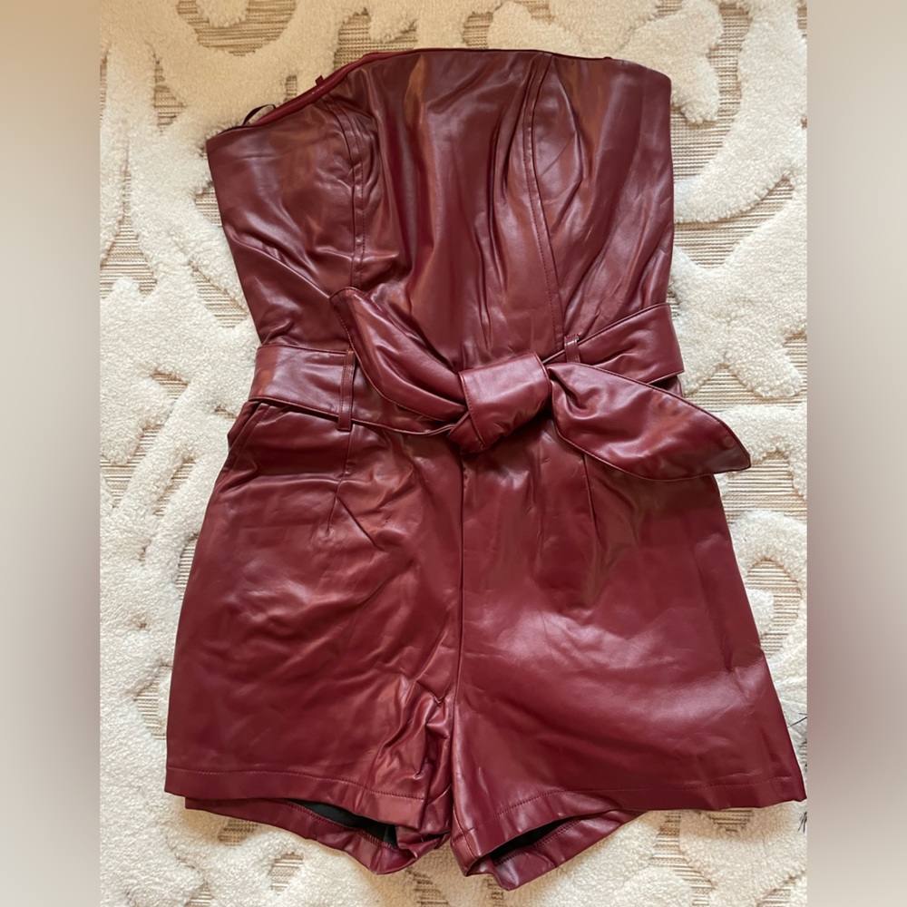 Vegan Leather Romper